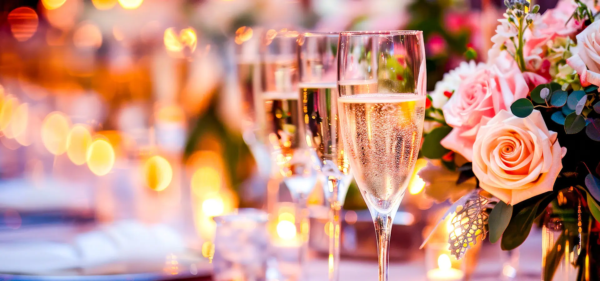 Table set for a wedding reception